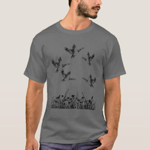 Duck Hunting Scene Shooting Mallard Waterfowler Hu T-Shirt