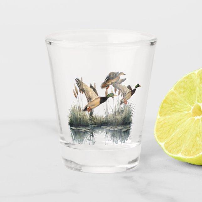 Duck Hunting  Shot Glass (Front)