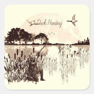 Duck Hunting  Square Sticker