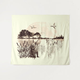 Duck hunting tapestry
