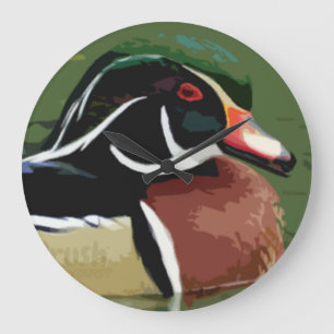 Duck Hunting Wall Clock, Wood Duck Wall Clock