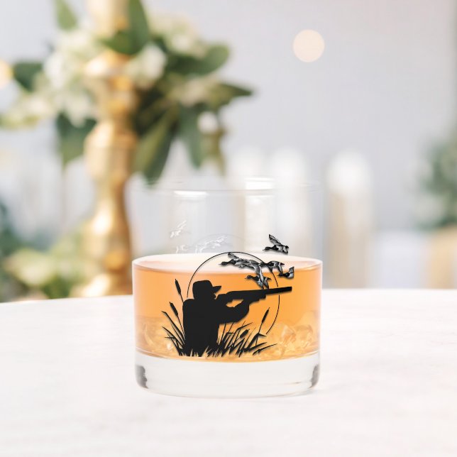 Duck Hunting Whiskey Glass (Insitu (Wedding))