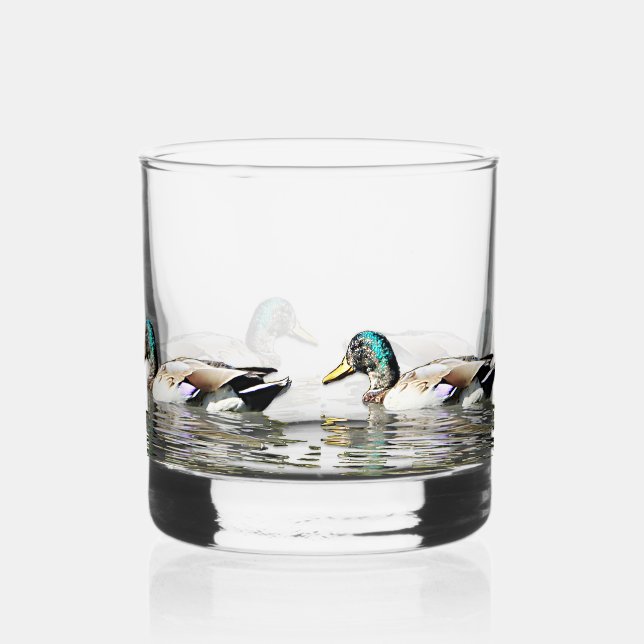 Duck Hunting Whiskey Glass (Left)