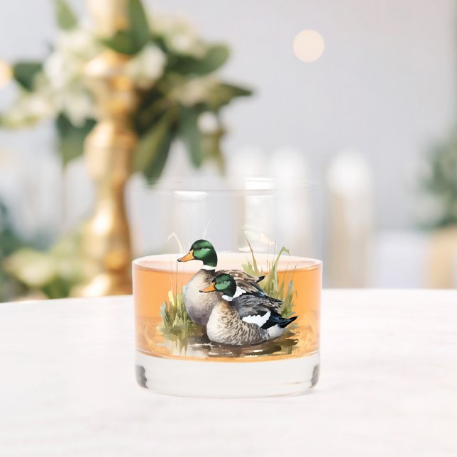 Duck Hunting Whiskey Glass (Insitu (Wedding))