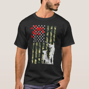 Duck Hunting With Dog American Camouflage Usa Cam T-Shirt