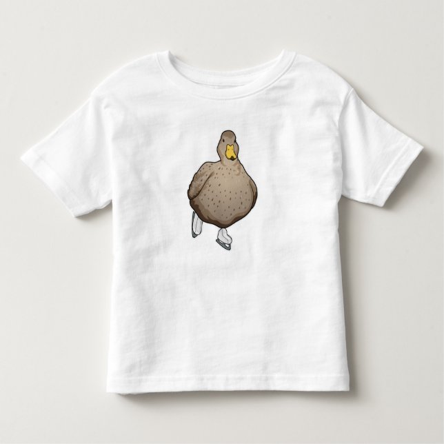 Duck Ice skating Ice skates Toddler T-Shirt (Front)