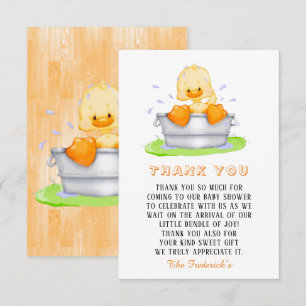 Duck in a Tub Baby Shower Thank You Card