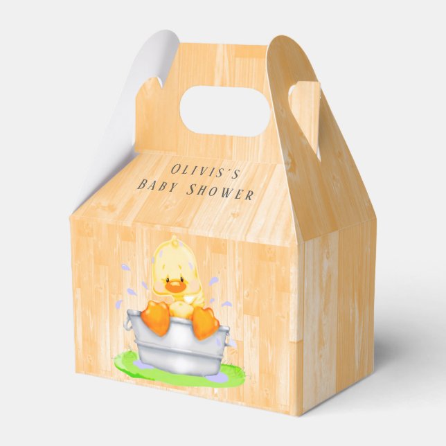 Duck in a Tub Custom Baby Shower Favour Box (Front Side)