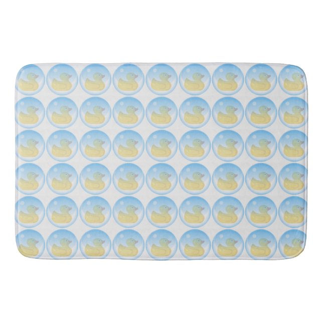 Duck in Bubble Quirky Pattern Bath Mat (Front)