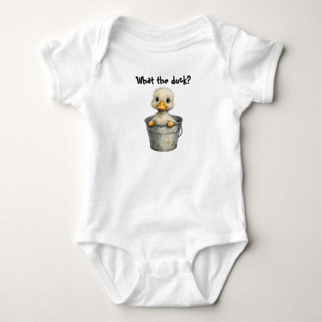 Duck in Bucket Baby Bodysuit (Front)