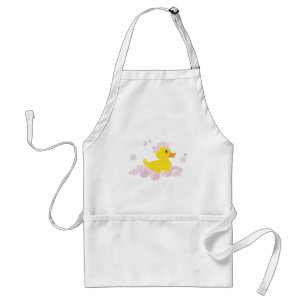 Duck in Pink Bubbles Standard Apron