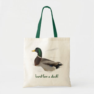 Duck in Snow Tote Bag