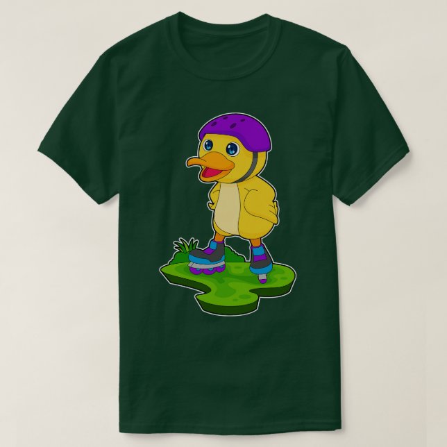 Duck Inline skating Roller skates T-Shirt (Design Front)