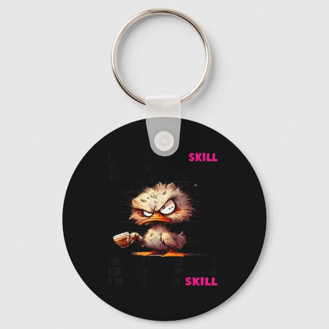 Duck It Takes Real Skill To Choke On Air Fall Up S Key Ring (Front)