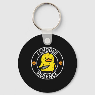 Duck Knife I Choose Funny Sarcasm Joke Humour Gag  Key Ring