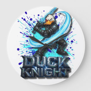 Duck Knight 3D Cyber Duck Warrior T-Shirt Large Clock