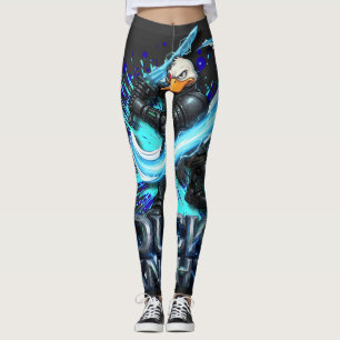 Duck Knight 3D Cyber Duck Warrior T-Shirt Leggings