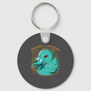 Duck Kraken Release The Quacken Funny Rubber Boxer Key Ring