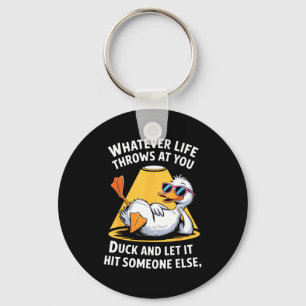 Duck Lover Funny Quote For Men Women Boys Kids Gra Key Ring