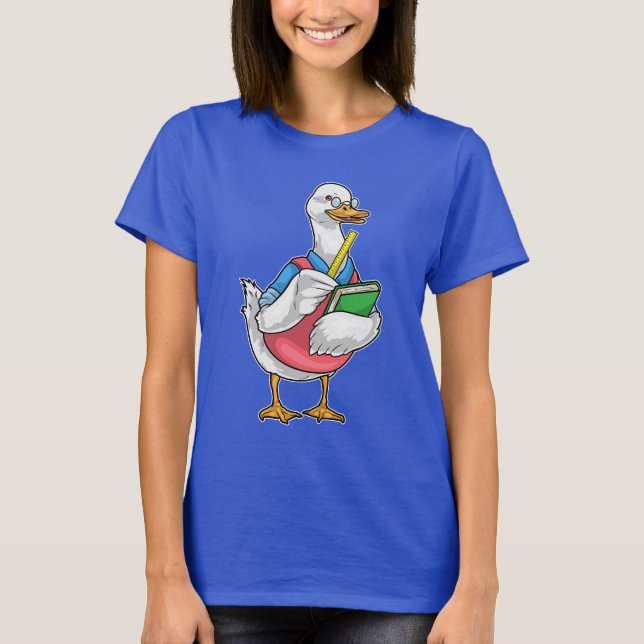 Duck Math Teacher Ruler T-Shirt (Front)