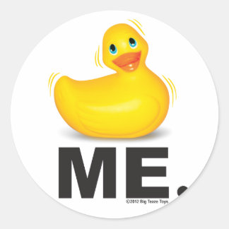 Duck Me: Classic Duckie Round Sticker
