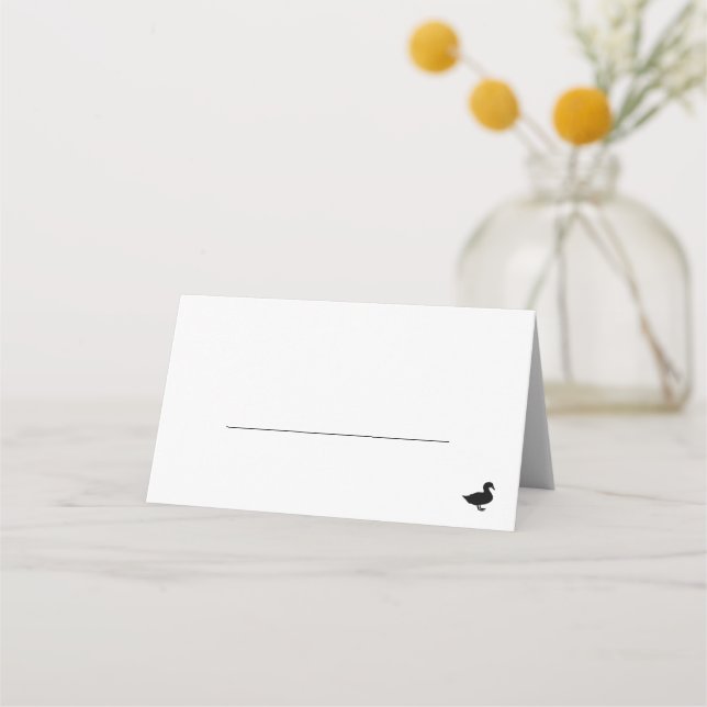 Duck Meal Option Wedding Place Card (Front)