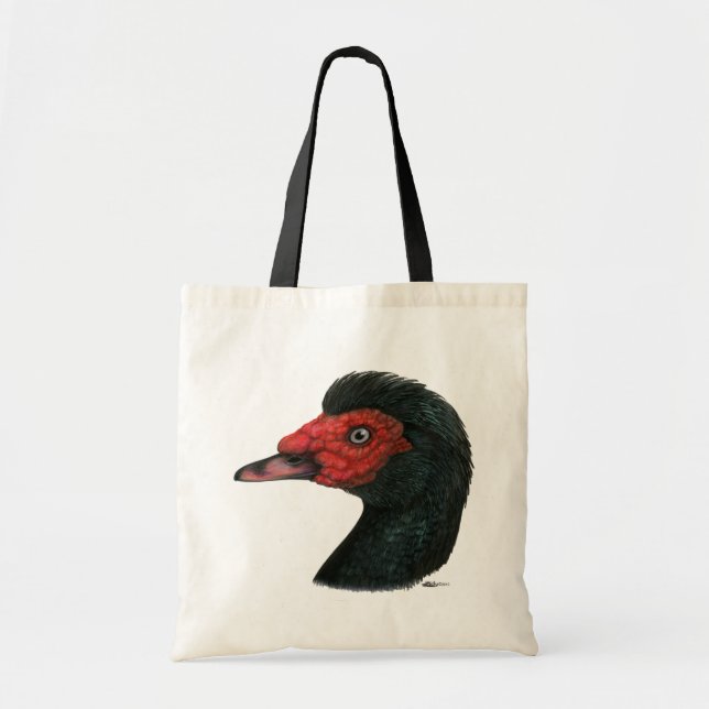 Duck:  Muscovy Head Tote Bag (Front)