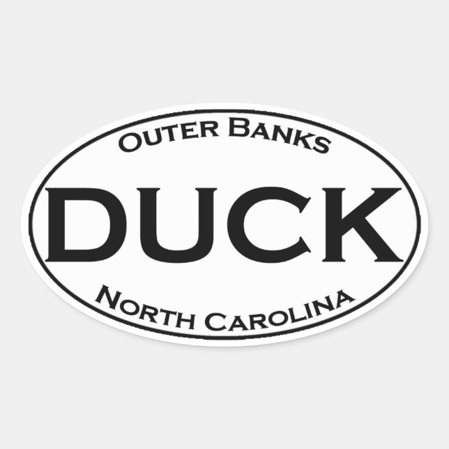 Duck North Carolina Oval Logo Sticker (Front)
