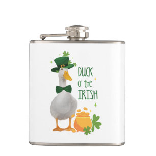 Duck o' the Irish St. Patricks Day Hip Flask