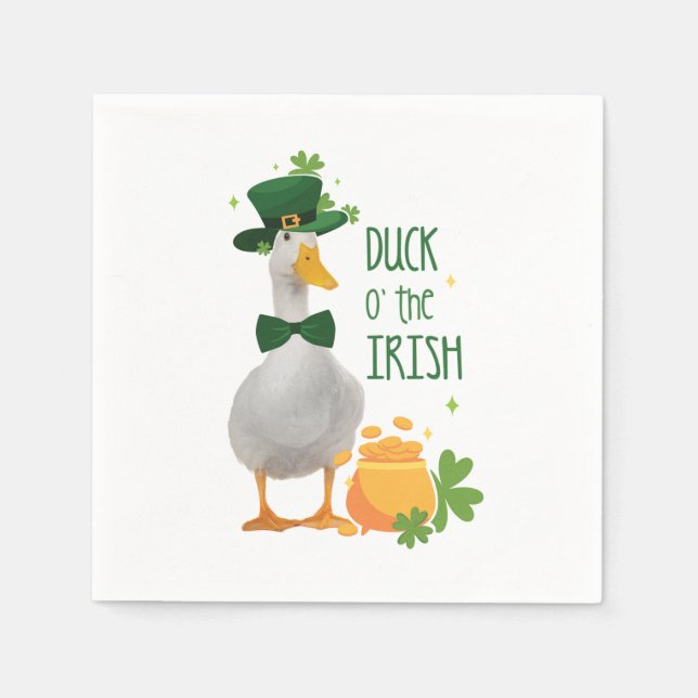 Duck o' the Irish St. Patricks Day Napkin (Front)