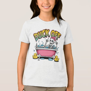 Duck Off Funny Skeleton Design-61161 Tri-Blend Shirt