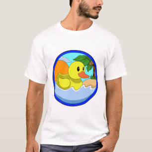Duck on Beach with Palm trees.PNG T-Shirt