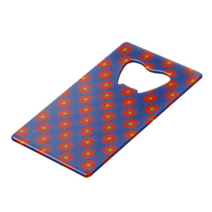 Duck on blue with red kaleidoscope