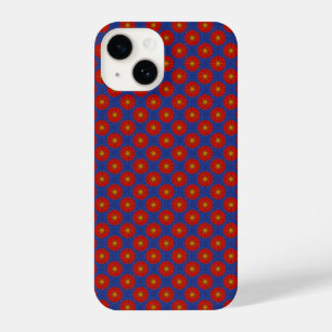 Duck on blue with red kaleidoscope iPhone 14 case