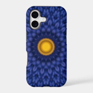 Duck on blue with yellow kaleidoscope