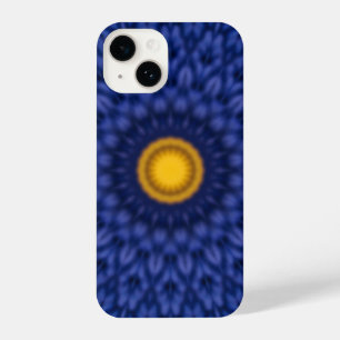 Duck on blue with yellow kaleidoscope iPhone 14 case