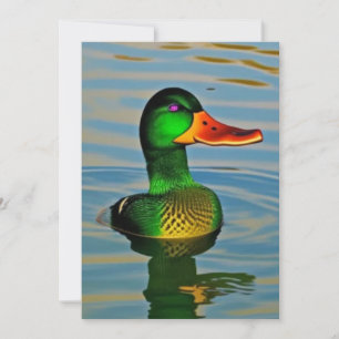 Duck on the Pond Design Holiday Card