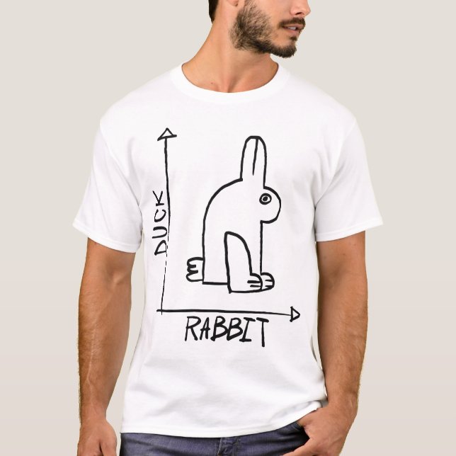 Duck or rabbit funny optical illusion T-Shirt (Front)
