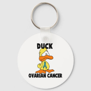 Duck Ovarian Cancer Key Ring