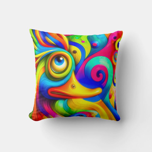 Duck painting cushion (Front)