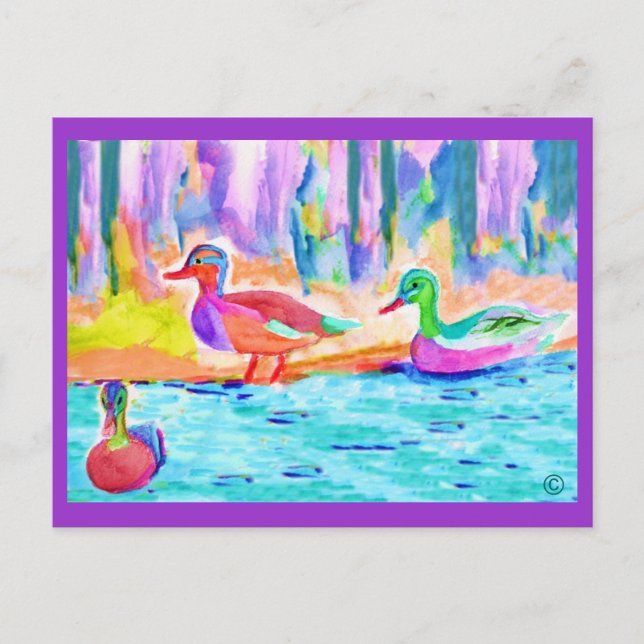 duck painting Postcards (Front)