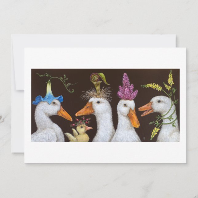 Duck party flat card (Front)