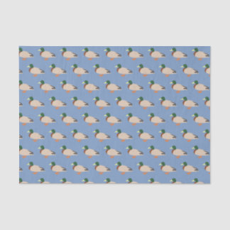 Duck Pattern on Blue Tissue Paper