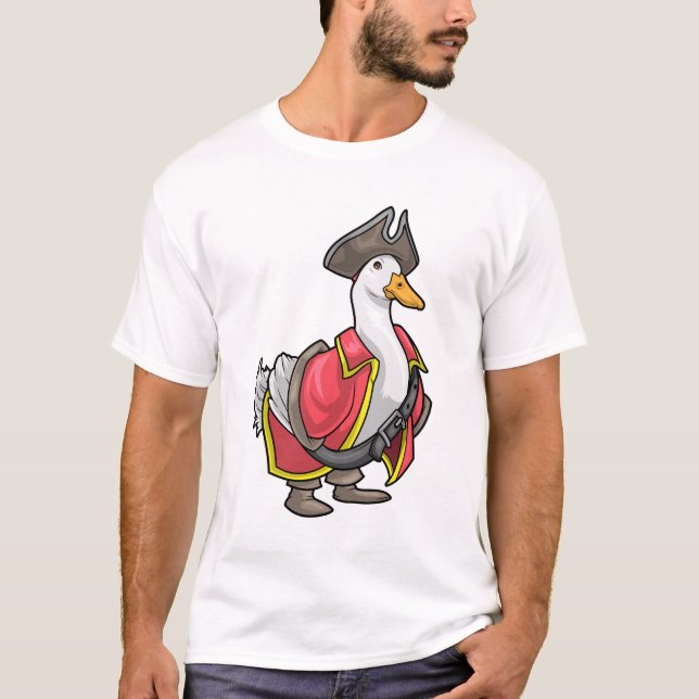 Duck Pirate Pirate hat T-Shirt (Front)
