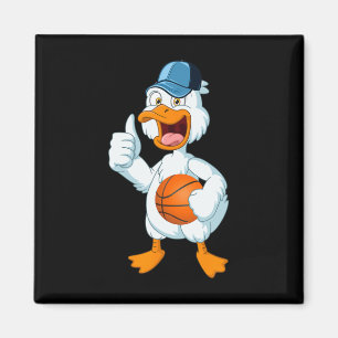 Duck Playing Basketball Costume Basketball Player  Magnet