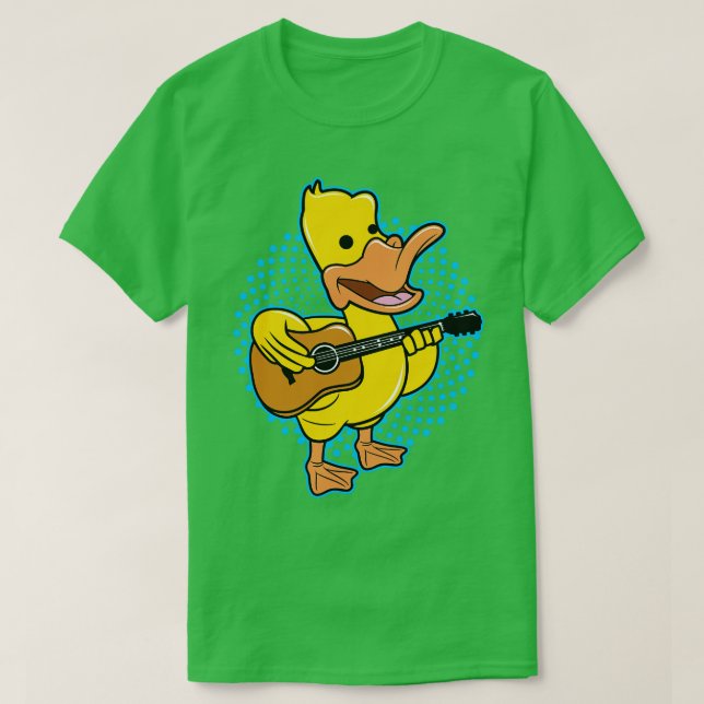 Duck Playing Guitar 1 T-Shirt (Design Front)