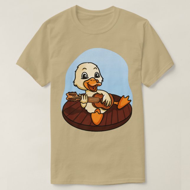 Duck Playing Guitar T-Shirt (Design Front)