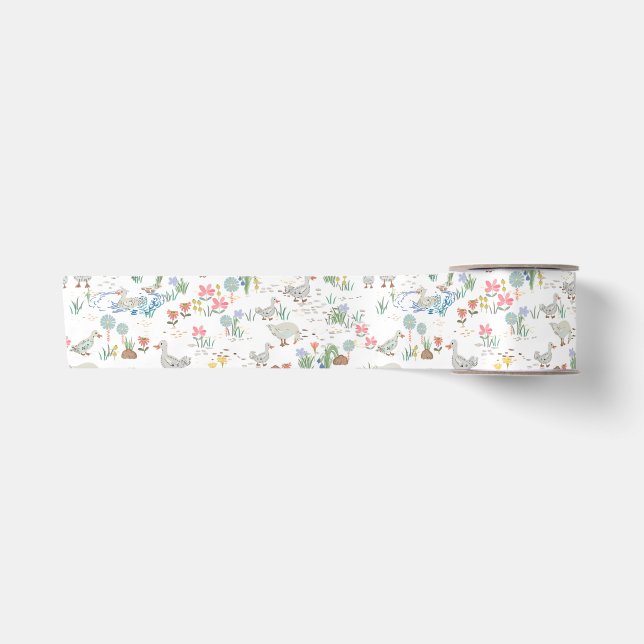 Duck pond Ribbon Satin Ribbon (Front)