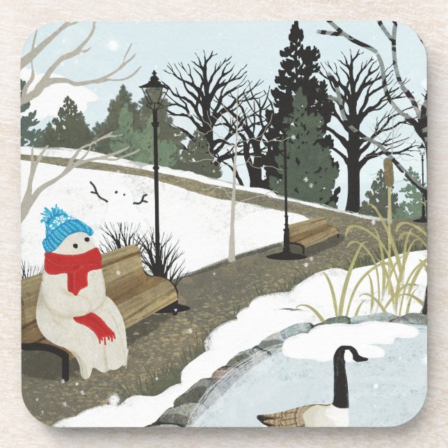Duck Pond - Winter Coaster (Front)