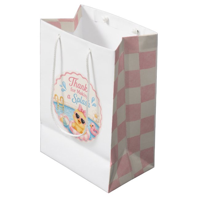 Duck Pool Party Favour Gift Bag | Birthday (Front Angled)